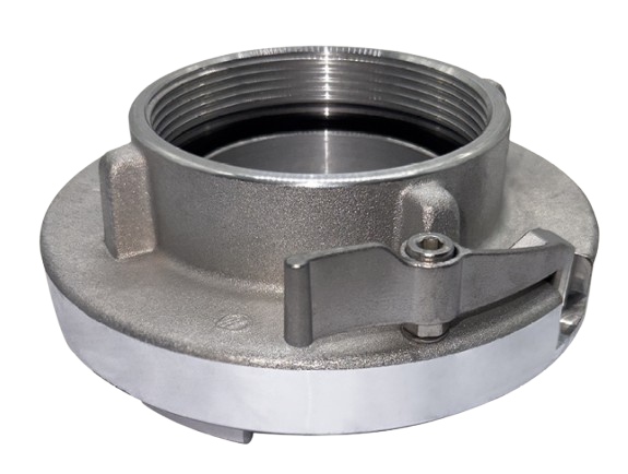 Bild von "KINDSWATER Festkupplung Storz B-75, 2,5"" Innengewinde, Druckbetrieb, Aluminium mit Sicherung"