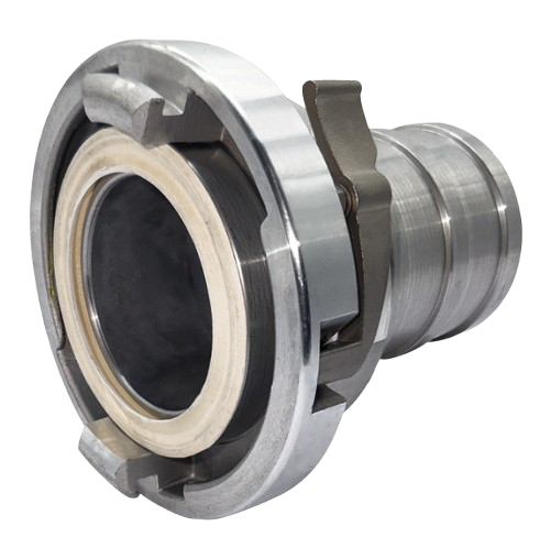 Bild von KINDSWATER Druckkupplung Storz B-75, Länge Einbindestutzen 60 mm mit Sicherung aus Aluminium