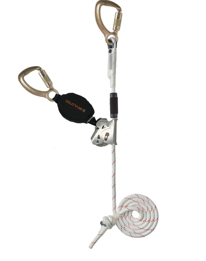 Bild von SKYLOTEC mitlaufendes Auffanggerät mit Bandfalldämpfer SCOUT mit 20 Meter Seil, mit Panikfunktion (blockiert im Absturzfall), BN L-0845-20
