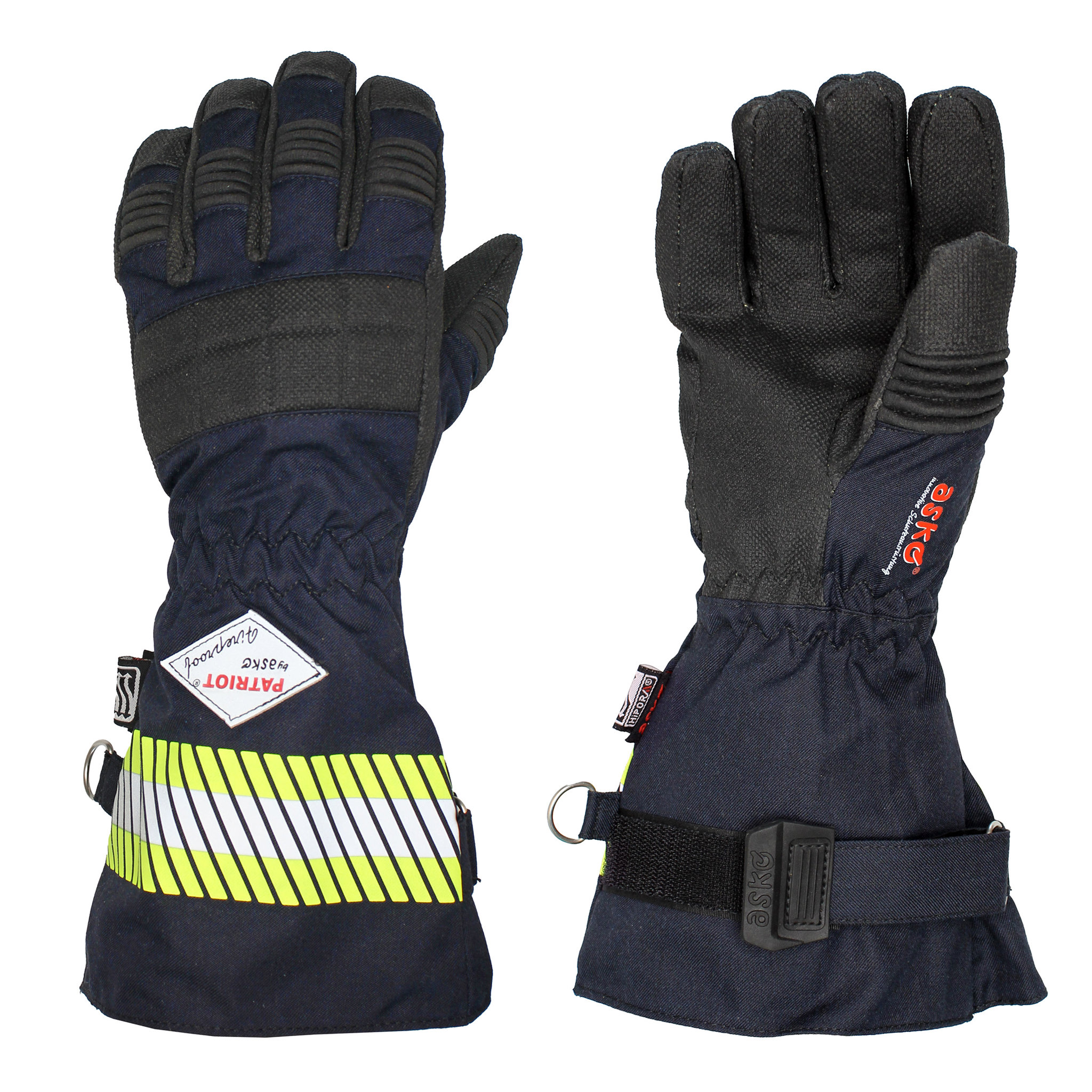 Bild von ASKÖ Feuerwehrhandschuh PATRIOT® Fireproof mit Stulpe, blau, Gr. 6