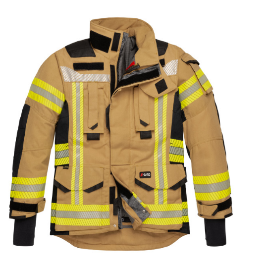 S-GARD Überjacke DYNAMATE PLUS, PBI MAX®, Fireblocker Membrane, gold-schwarzblau, Gr. K XXL