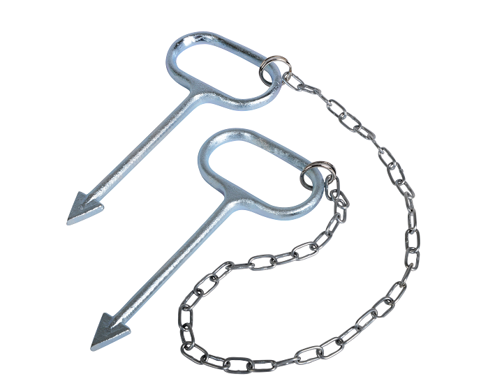 Bild von KINDSWATER Schachthaken (2 Stück) mit Kette